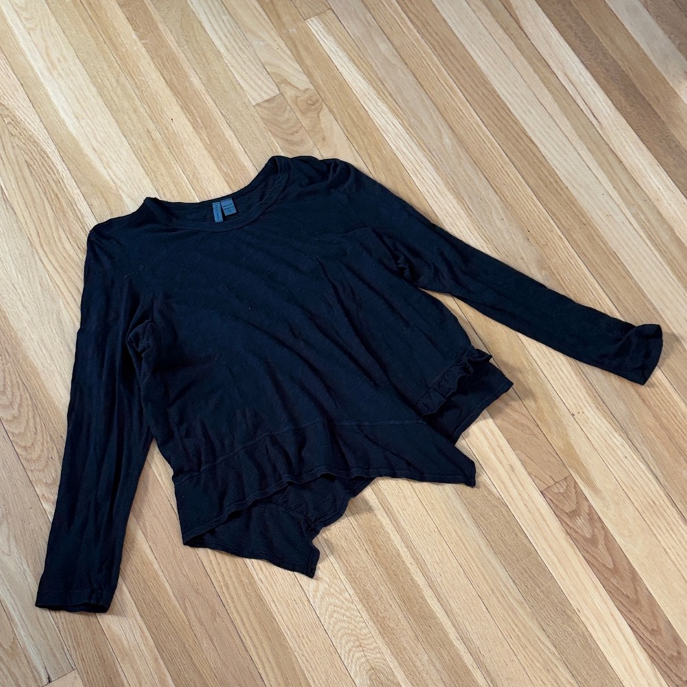 Black Long Sleeve Women's Top Left of Center XL